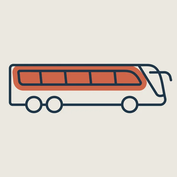 Подорожі Автобуса Вектор Ізольовані Значок Символ Графіку Веб Сайту Подорожей — стоковий вектор