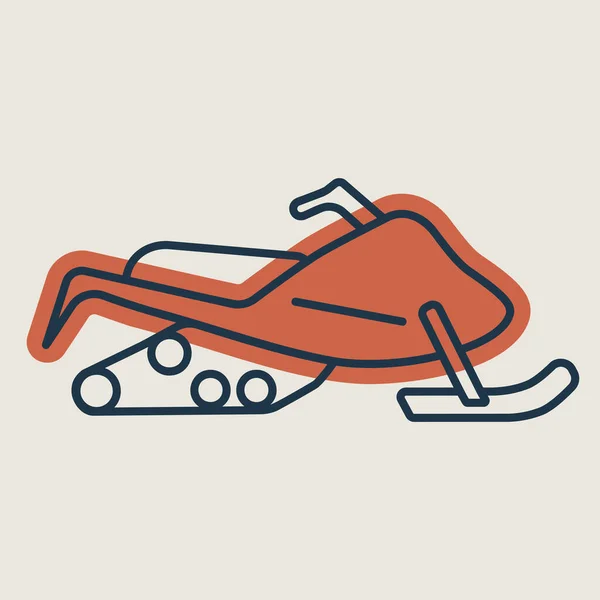 Vector Moto Nieve Icono Aislado Símbolo Gráfico Para Viajes Turismo — Archivo Imágenes Vectoriales