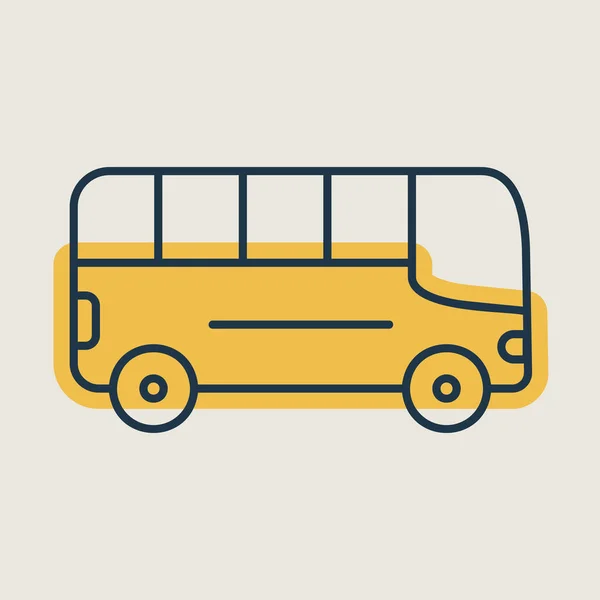 Stadsbuss Vektor Isolerad Ikon Diagram Symbol För Resor Och Turism — Stock vektor