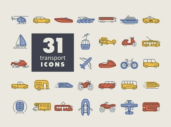 Transportation Vector Isolated Icon Set Graph Symbol Travel Tourism Web Vector Graphics