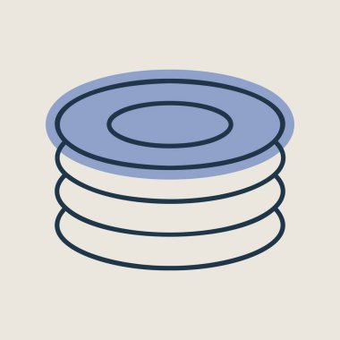 Tabaklar, tabak taşıyıcı ikonu. Mutfak aletleri. Yemek pişirme web sitesi tasarımı, logo, uygulama, Ui için grafik sembolü