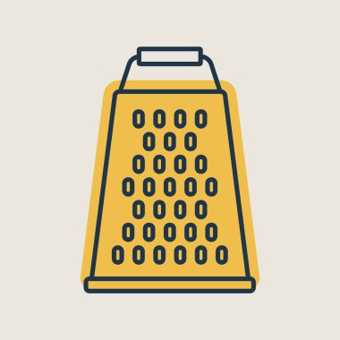 Grater vektör simgesi. Mutfak aletleri. Yemek pişirme web sitesi tasarımı, logo, uygulama, Ui için grafik sembolü