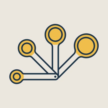 Kaşık vektör simgesi ölçülüyor. Mutfak aletleri. Yemek pişirme web sitesi tasarımı, logo, uygulama, UI için grafik sembolü