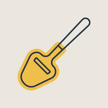 Peynir kesme makası vektör izole ikonu. Mutfak aletleri. Yemek pişirme web sitesi tasarımı, logo, uygulama, UI için grafik sembolü