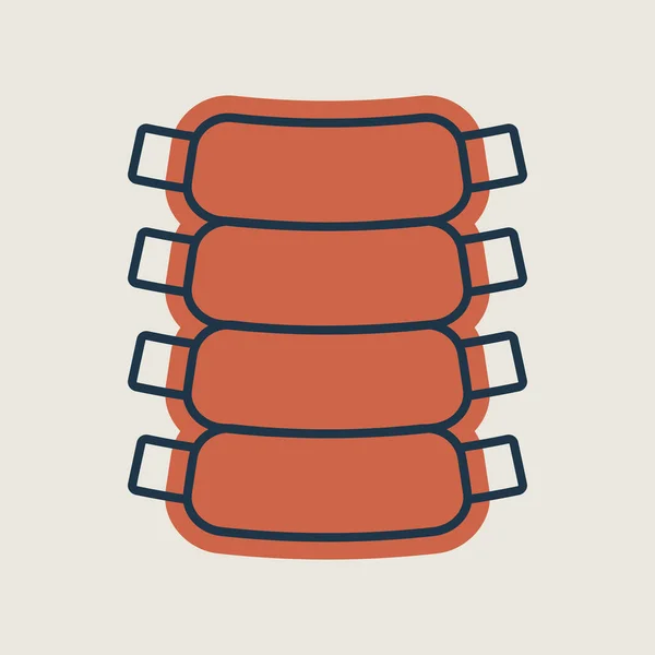 Côtes Vecteur Icône Nourriture Viande Barbecue Barbecue Grill Signe Symbole — Image vectorielle