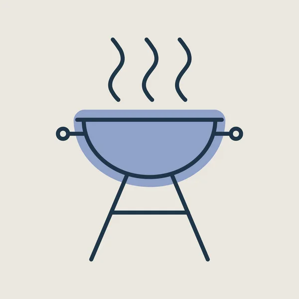 Grill Bbq Cookout Vektor Isoliert Symbol Grafiksymbol Zum Kochen Von — Stockvektor