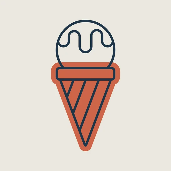 冰淇淋矢量图标 快餐标志 烹饪网站和应用程序设计 应用程序 用户界面的图形符号 — 图库矢量图片