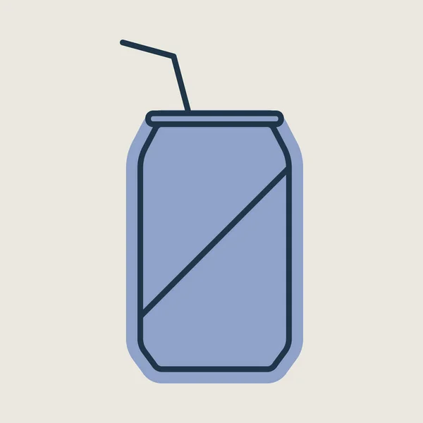 Icône Vectorielle Canettes Soda Signe Restauration Rapide Symbole Graphique Pour — Image vectorielle
