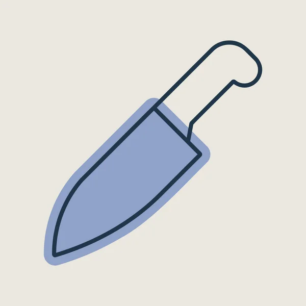 シェフキッチンナイフ かわいい台所用品 ウェブサイトのデザイン アプリ Uiを調理するためのグラフシンボル — ストックベクタ