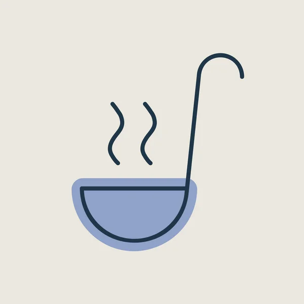 Suppenlöffel Vektorsymbol Küchengerät Grafik Symbol Für Das Kochen Website Design — Stockvektor