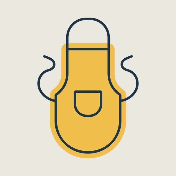 Кухонный Фартук Защитный Векторный Значок Одежды Графический Символ Приготовления Дизайна — стоковый вектор