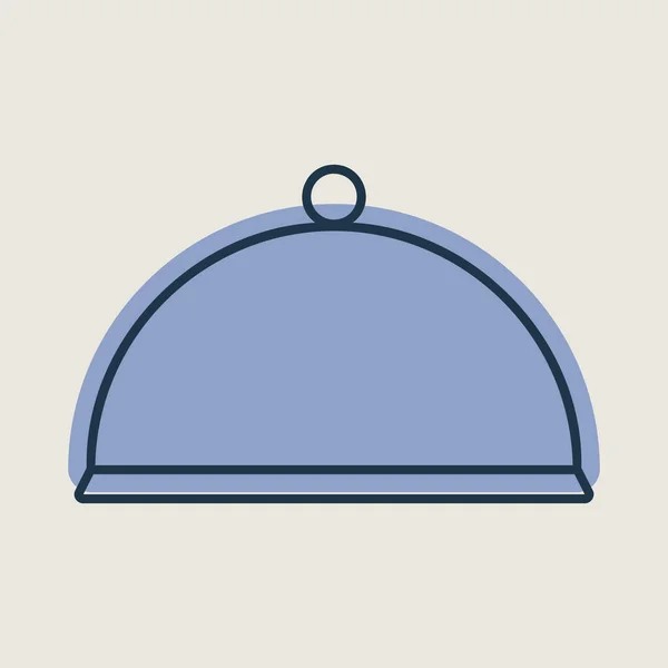 Cloche Vektorsymbol Für Futtertabletts Küchengerät Grafik Symbol Für Das Kochen — Stockvektor