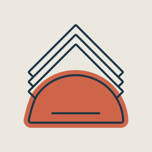 Serwetki Ikona Wektora Serwetki Sprzęt Kuchenny Symbol Graficzny Gotowania Projektu — Wektor stockowy