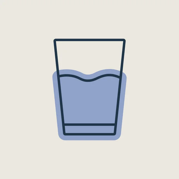 Szklanka Ikony Wektora Wody Sprzęt Kuchenny Symbol Graficzny Gotowania Projektu — Wektor stockowy