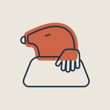 Bahçe araçları için izole edilmiş bir köstebek simgesi. Tarım işareti. Web sitenizin tasarımı için grafik sembolü, logo, uygulama, UI. Vektör illüstrasyonu, EPS10.