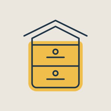 Arı kovanı ikonu. Çiftlik hayvanı işareti. Web sitenizin tasarımı için grafik sembolü, logo, uygulama, UI. Vektör illüstrasyonu