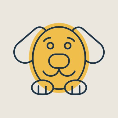 Köpek vektörü simgeyi izole etti. Evcil hayvan işareti. Evcil hayvan ve veteriner web sitesi ve uygulama tasarımı, logo, uygulama, UI için grafik sembolü