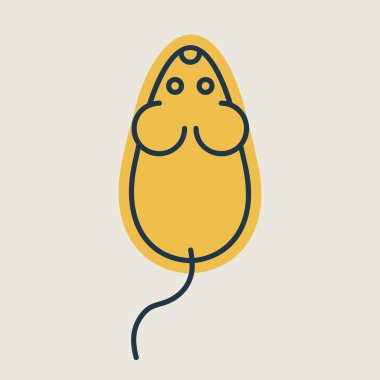 Fare vektörü izole edilmiş simge. Evcil hayvan işareti. Evcil hayvan ve veteriner web sitesi ve uygulama tasarımı, logo, uygulama, UI için grafik sembolü
