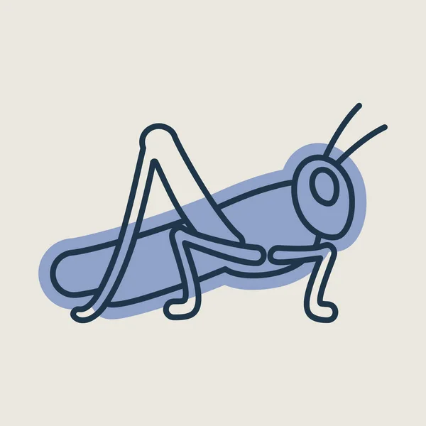 메뚜기 고립된 아이콘입니다 표지판 사이트 디자인을 그래프 입니다 Vector Illustration — 스톡 벡터