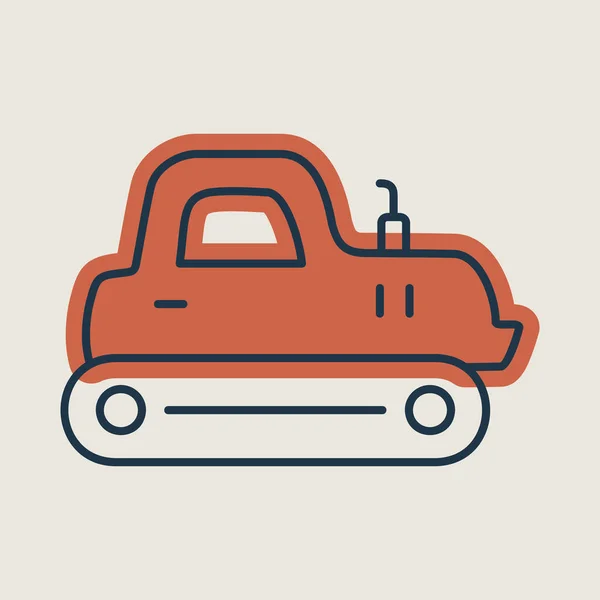 Traktor Krypskytt Isolerad Ikon Jordbruksskylt Diagram Symbol För Din Webbplats — Stock vektor