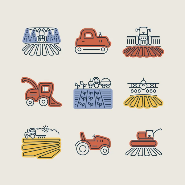 Farm Field Isolated Icon Agriculture Transport Sign Graph Symbol Your — Stock Vector