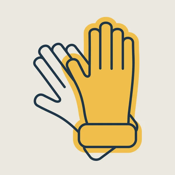 Gartenhandschuhe Für Die Arbeit Isoliert Vektor Symbol Handschutz Für Die — Stockvektor