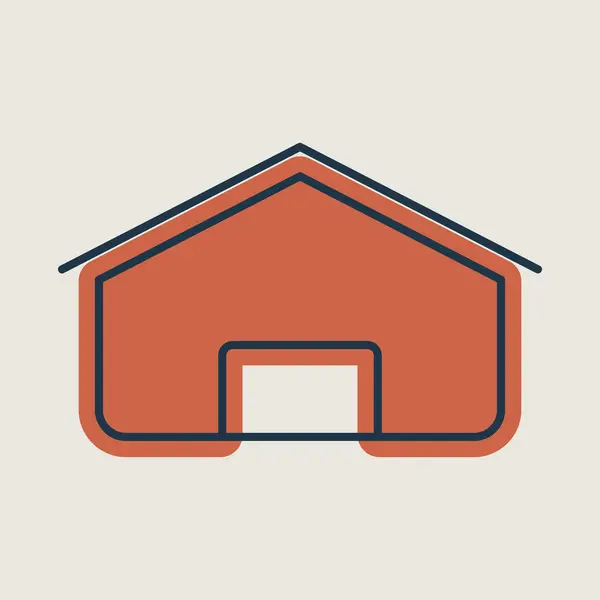 Barn Isolated Vector Icon Farm Animal Sign Graph Symbol Your — Image vectorielle