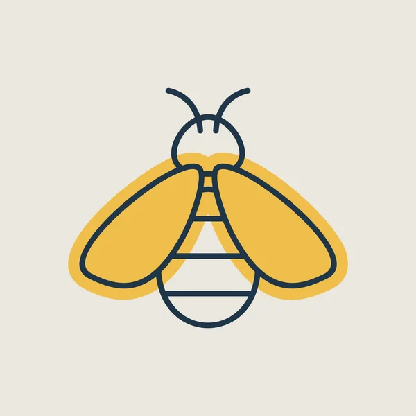 꿀벌은 고립된 아이콘입니다 사이트 디자인을 그래프 입니다 일러스트 — 스톡 벡터