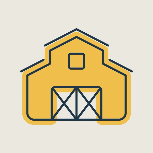 Иконка Амбара Знак Животного Ферме Графический Символ Вашего Веб Сайта — стоковый вектор