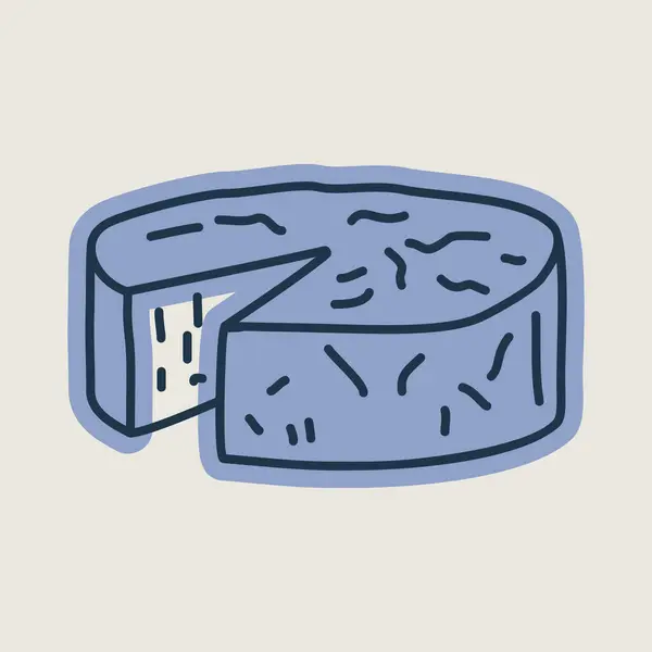 Fromage Pâte Molle Avec Icône Isolée Panneau Animal Ferme Symbole — Image vectorielle