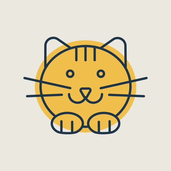 Διανυσματική Εικόνα Γάτας Ζώο Ζωάκι Σύμβολο Γραφήματος Για Κατοικίδιο Ζώο — Διανυσματικό Αρχείο
