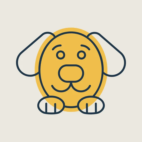Собака Вектор Ізольовані Значок Знак Домашніх Тварин Символ Графіку Веб — стоковий вектор
