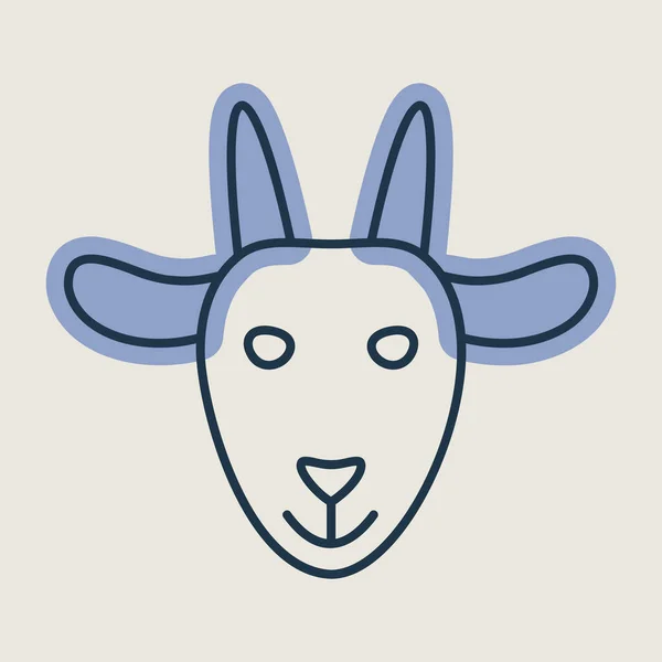 山羊孤立的图标 农场动物传病媒介说明 农业标志 图形符号为您的网站设计 应用程序 用户界面 Eps10 — 图库矢量图片