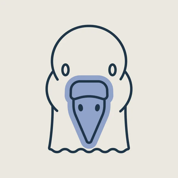 孤立したアイコンを鳩 動物の頭ベクトル記号 農業標識 ウェブサイトのデザイン アプリ Uiのグラフシンボル Eps10 — ストックベクタ