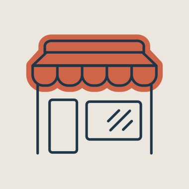 Öndeki izole simgeyi sakla. E-ticaret tabelası. Web sitenizin tasarımı için grafik sembolü, logo, uygulama, UI. Vektör illüstrasyonu, EPS10.