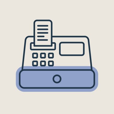 Para makinesi simgesi. E-ticaret tabelası. Web sitenizin tasarımı için grafik sembolü, logo, uygulama, UI. Vektör illüstrasyonu, EPS10.