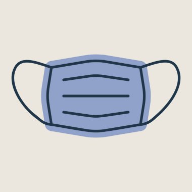 Tıbbi maske izole vektör simgesi. İlaç ve sağlık sigortası, tıbbi destek işareti. Tıbbi web sitesi ve uygulama tasarımı için grafik sembolü, logo, uygulama, UI