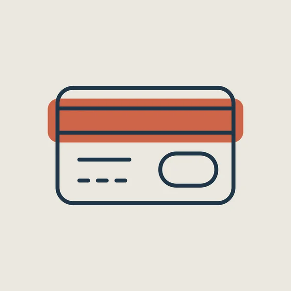Kreditkarten Vektor Symbol Online Zahlung Barabhebungen Mit Kreditkarte Commerce Zeichen — Stockvektor
