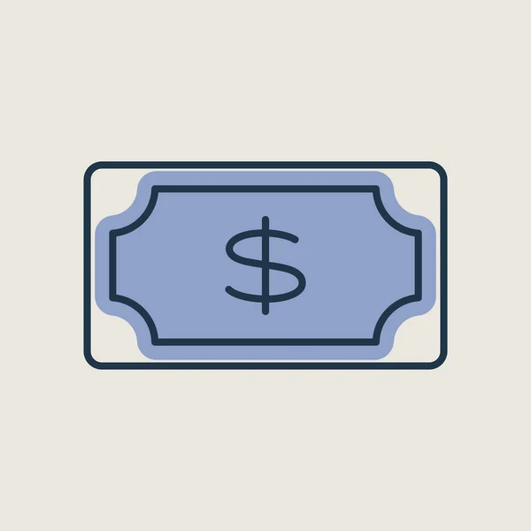 Dollarsedelikon Handelsskylt Diagram Symbol För Din Webbplats Design Logotyp App — Stock vektor