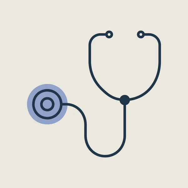 Medyczny Wektor Stetoskopu Odizolowana Ikona Medycyna Opieka Zdrowotna Znak Pomocy — Wektor stockowy