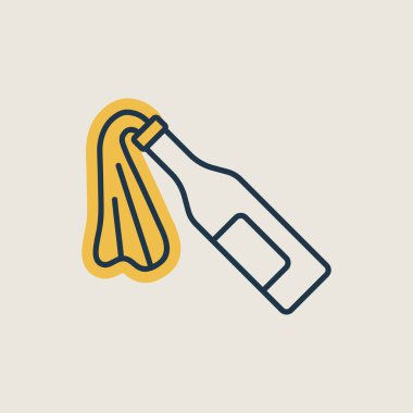 Molotov cocktail flat vector isolated icon. Demonstration, protest, strike, revolution. Graph symbol for your web site design, logo, app, UI