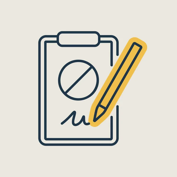 Petition Vector Isolated Icon Collecting Signatures Protest Vote Protest Action — Wektor stockowy