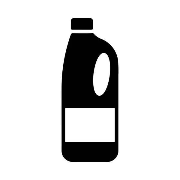 Melk Plast Flaske Vektor Glyph Ikon Melkeproduktskilt Grafisk Symbol Matlaging – stockvektor