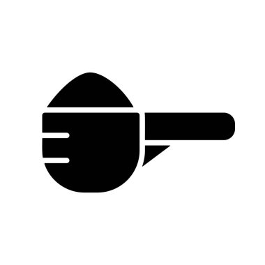 Kaşık tozu vektör sembolü. Süt ürünleri tabelası. Yemek pişirme web sitesi ve uygulama tasarımı, logo, uygulama, UI için grafik sembolü