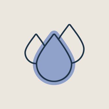 Su vektör simgesini bırak. Meteoroloji işareti. Seyahat, turizm ve hava durumu web sitesi ve uygulama tasarımı, logo, uygulama, UI için grafik sembolü