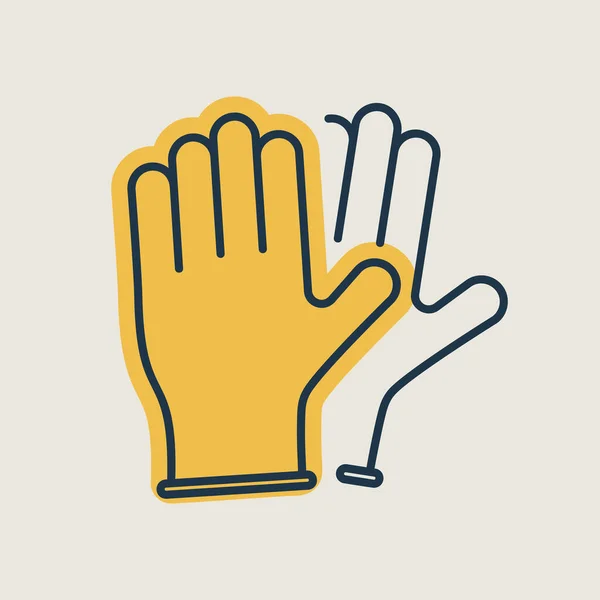 医療用保護ゴム手袋ベクトルアイコン コロナウイルス 医療ウェブサイトやアプリのデザイン アプリ Uiのグラフシンボル — ストックベクタ
