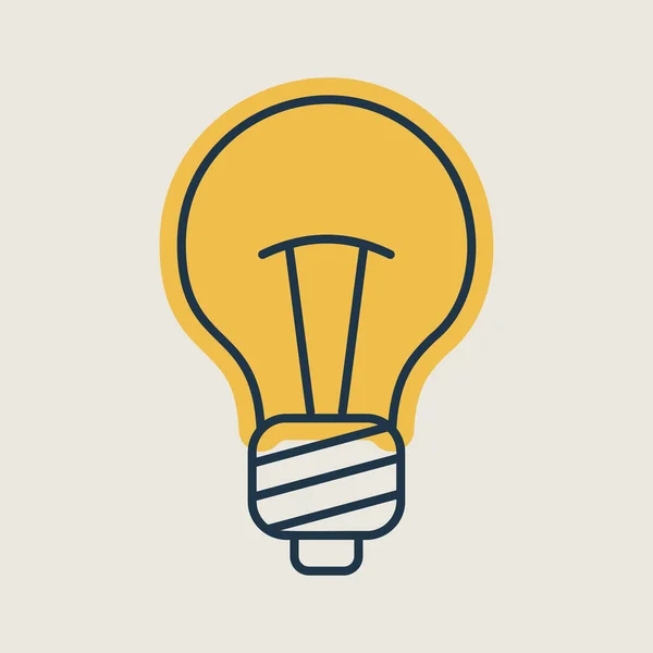Wektor Ikony Żarówki Znak Idei Rozwiązanie Koncepcja Myślenia Oświetlenie Lampy — Wektor stockowy