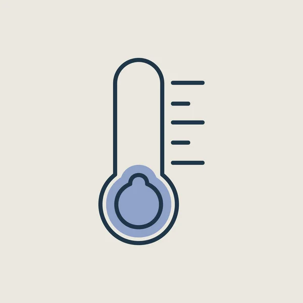 Thermometer Koude Vector Icoon Meteorologisch Teken Grafiek Symbool Voor Reizen — Stockvector