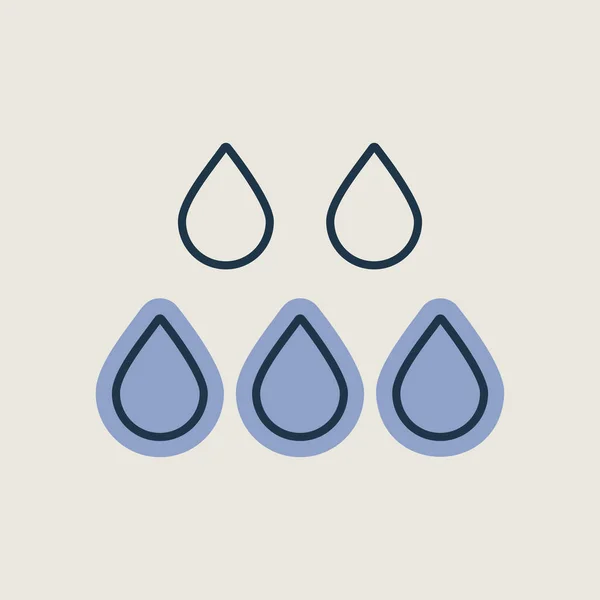 Drop Wasservektorsymbol Meteorologisches Zeichen Grafiksymbol Für Reise Tourismus Und Wetter — Stockvektor