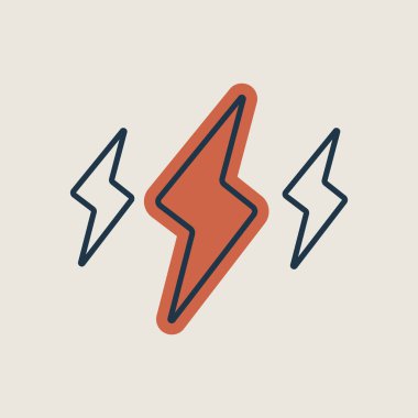 Yağmur fırtınası yıldırım vektör simgesi. Meteoroloji işareti. Seyahat, turizm ve hava durumu web sitesi ve uygulama tasarımı, logo, uygulama, UI için grafik sembolü